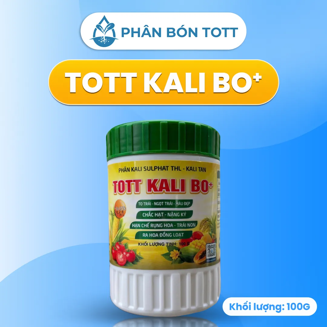 PHÂN BÓN NỞ HỘC SẦU RIÊNG TOTT KALI BO (HŨ 100G)