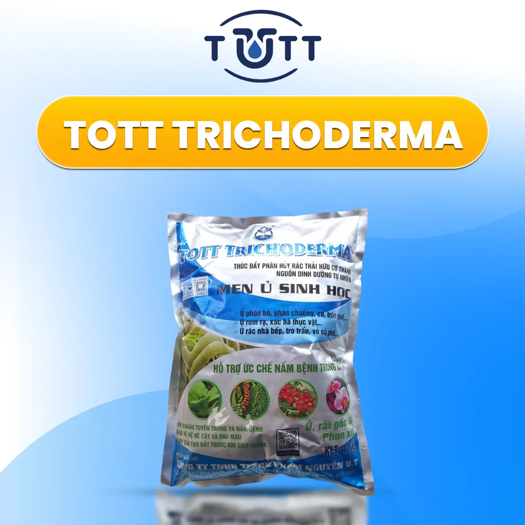 PHÂN TRICHODERMA MEN Ủ SINH HỌC & NẤM ĐỐI KHÁNG TOTT (GÓI 1KG)